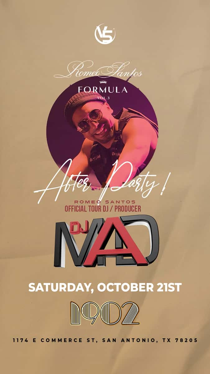 ROMEO SANTOS OFFICIAL AFTERPARTY WITH DJ MAD 10/21/23