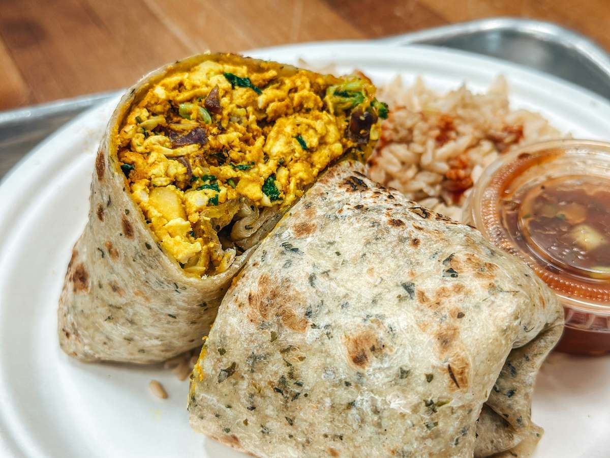 Burrito with chicken