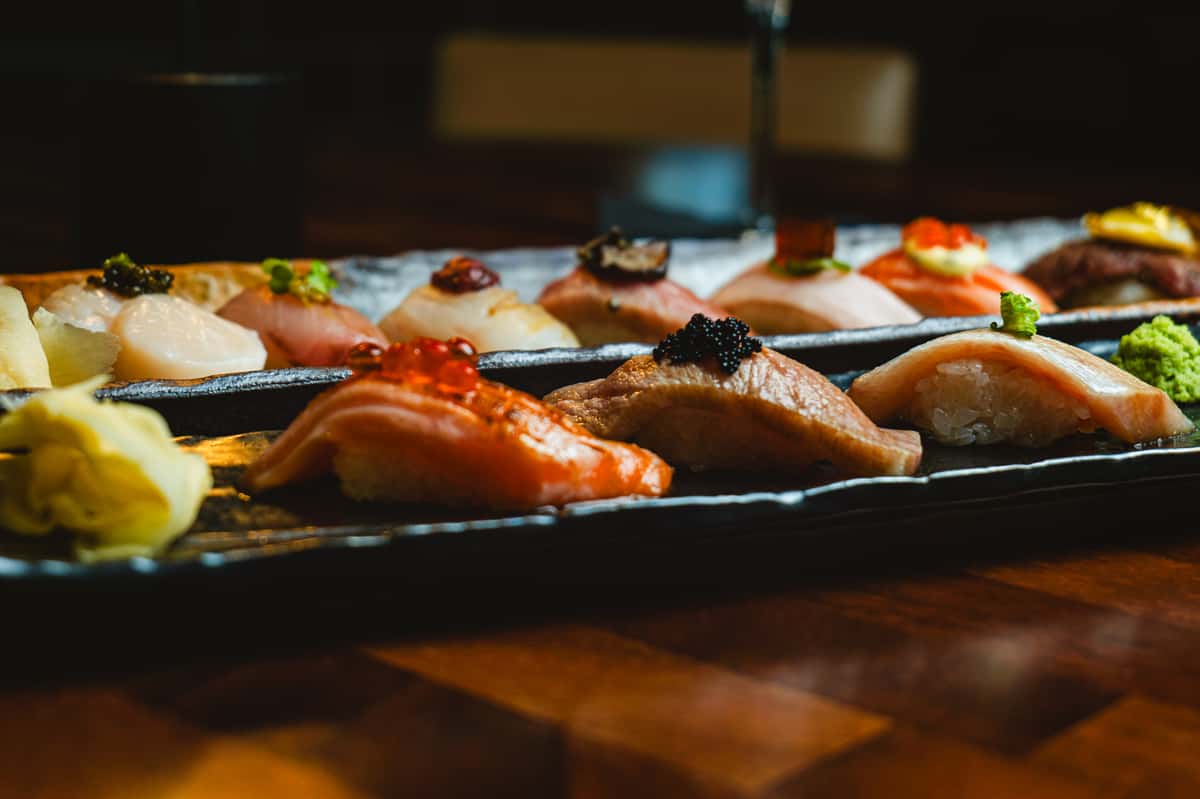 Assorted sushi