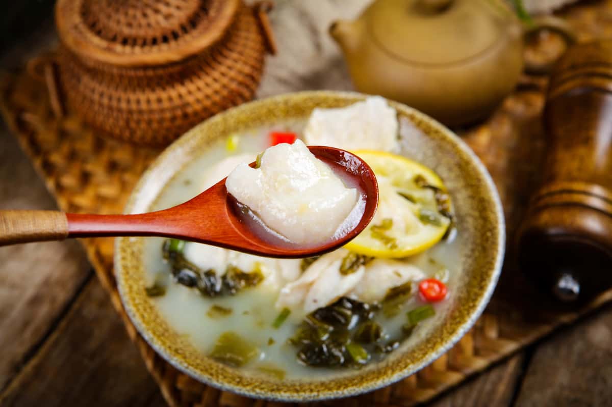 Pickle Fish Noodle Soup 酸菜鱼米线- DJ Kitchen - Asian Bistro