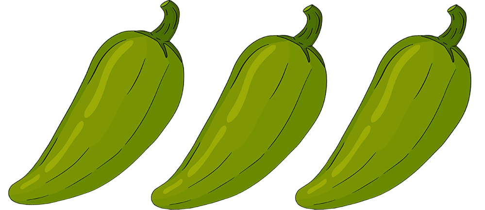 3 green chiles