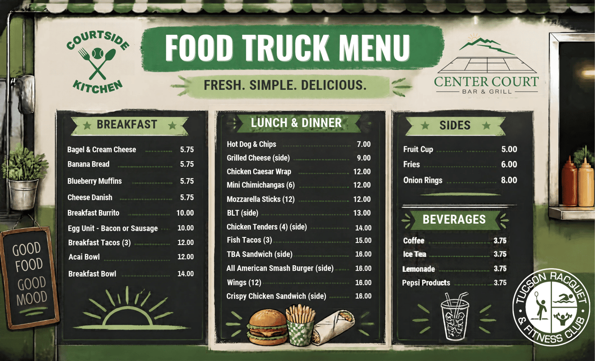 Food Truck Menu