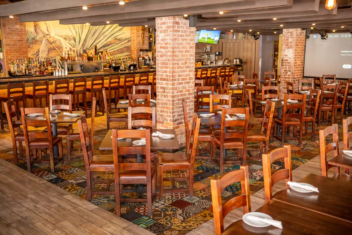 Dining room filled with tables and chairs