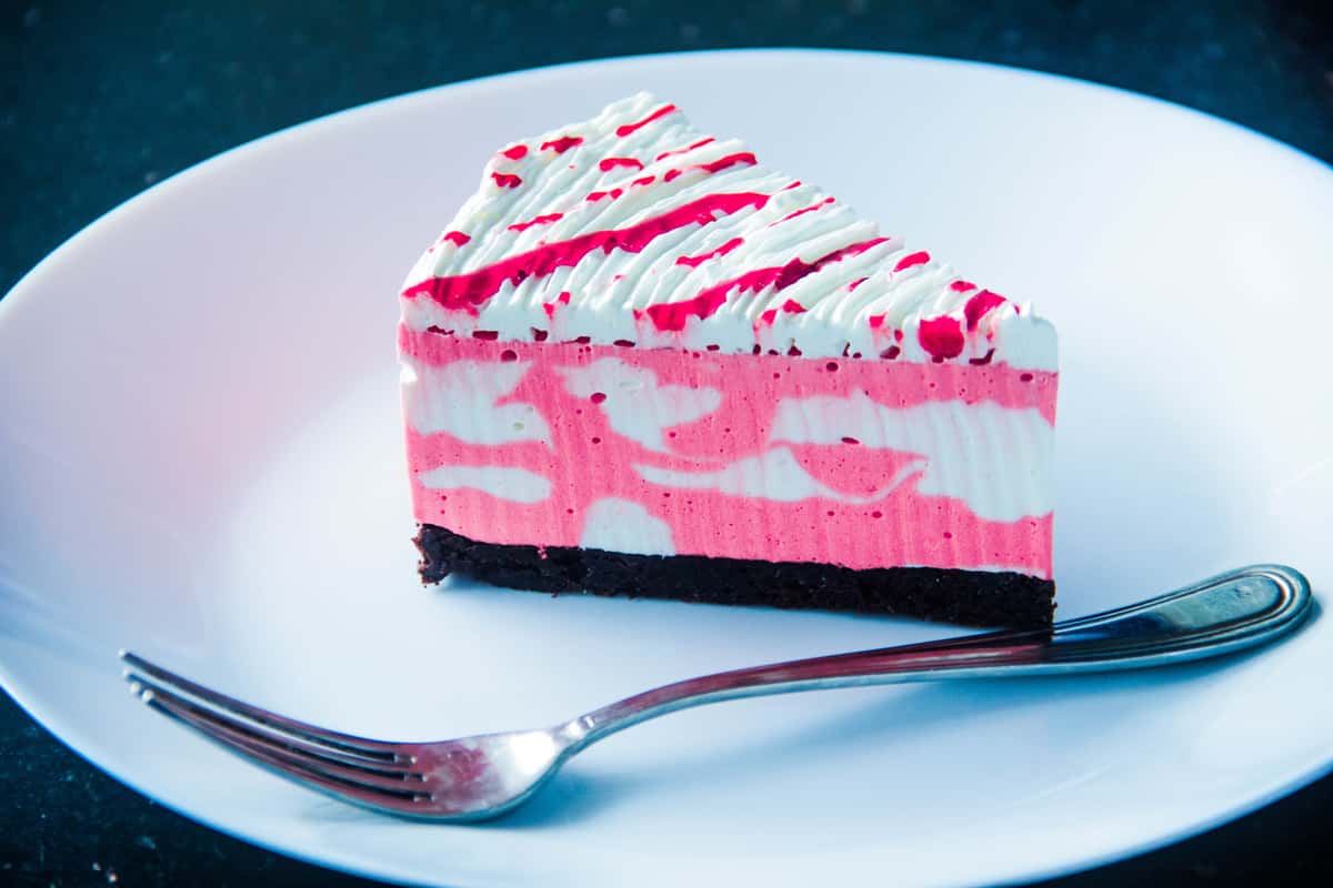 Slice of Strawberry Vanilla Cake