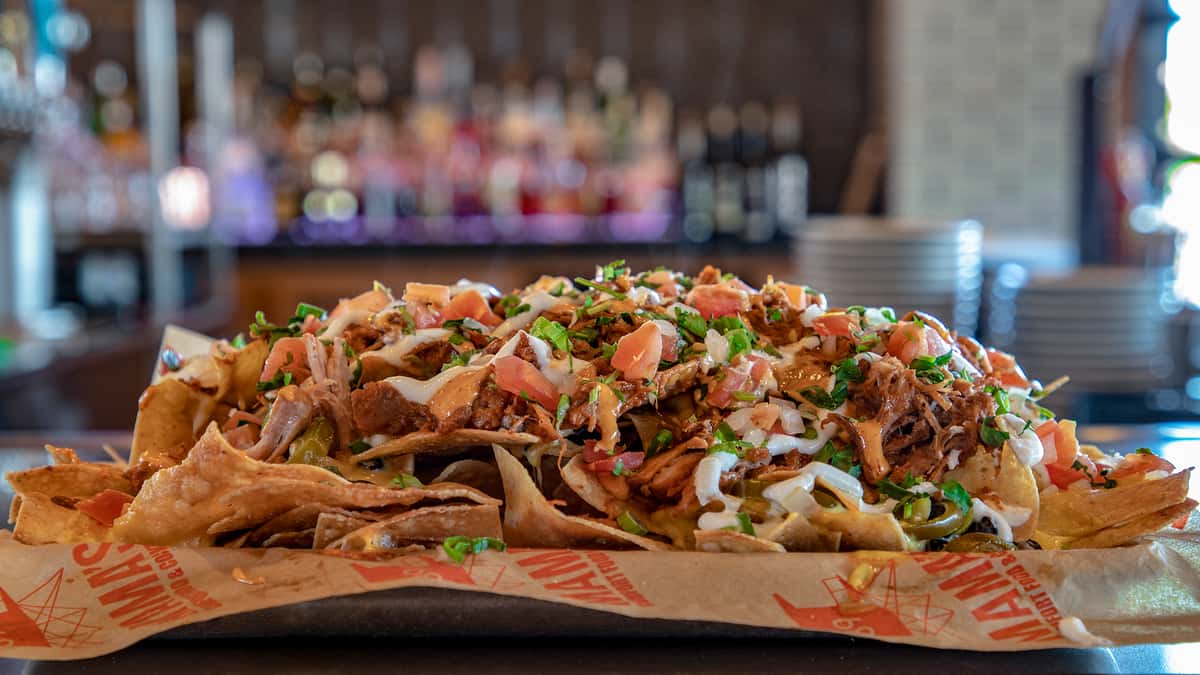 Pulled Pork Pan Nachos