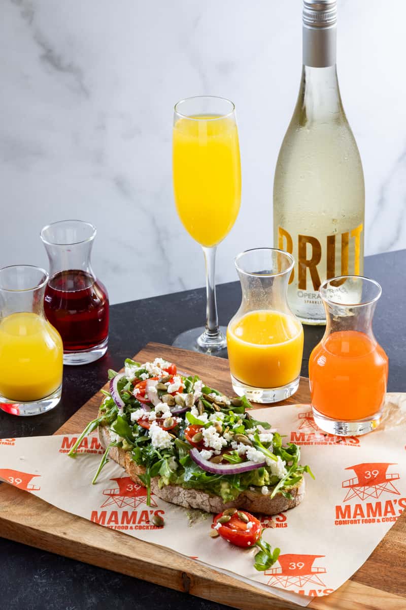 Drinks and sandwich