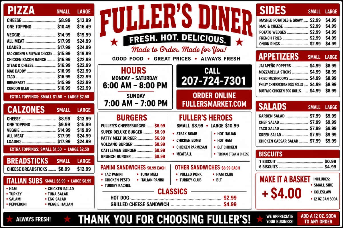 new menu