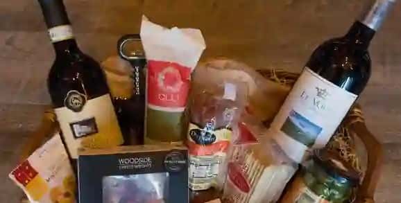 gift basket with assorted items