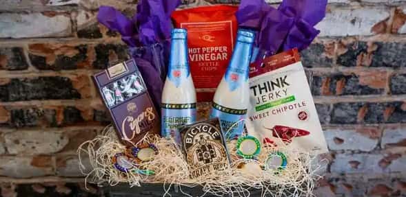 gift basket with assorted items
