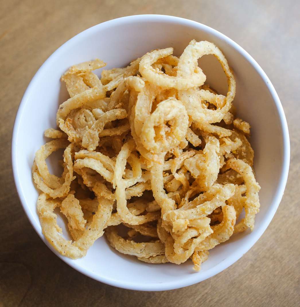tobacco onion straws Fried Onions Recipe Onion Straws - The Town