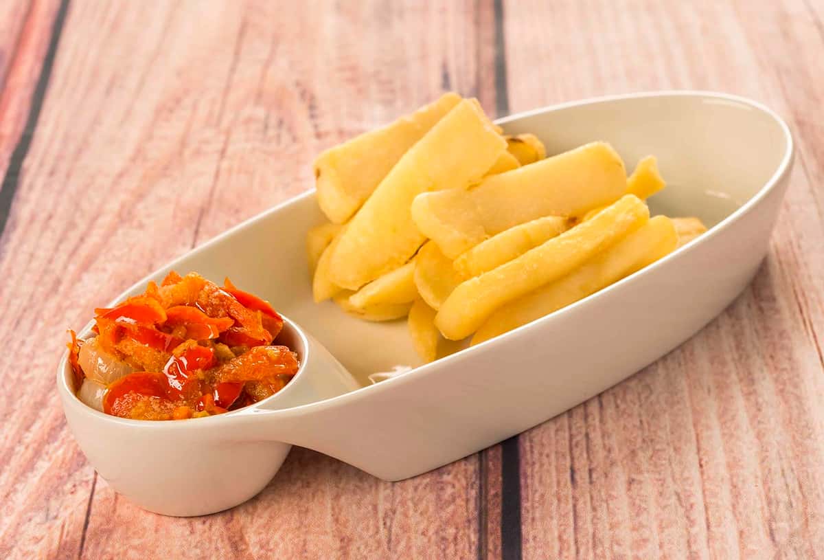 yam and sauce
