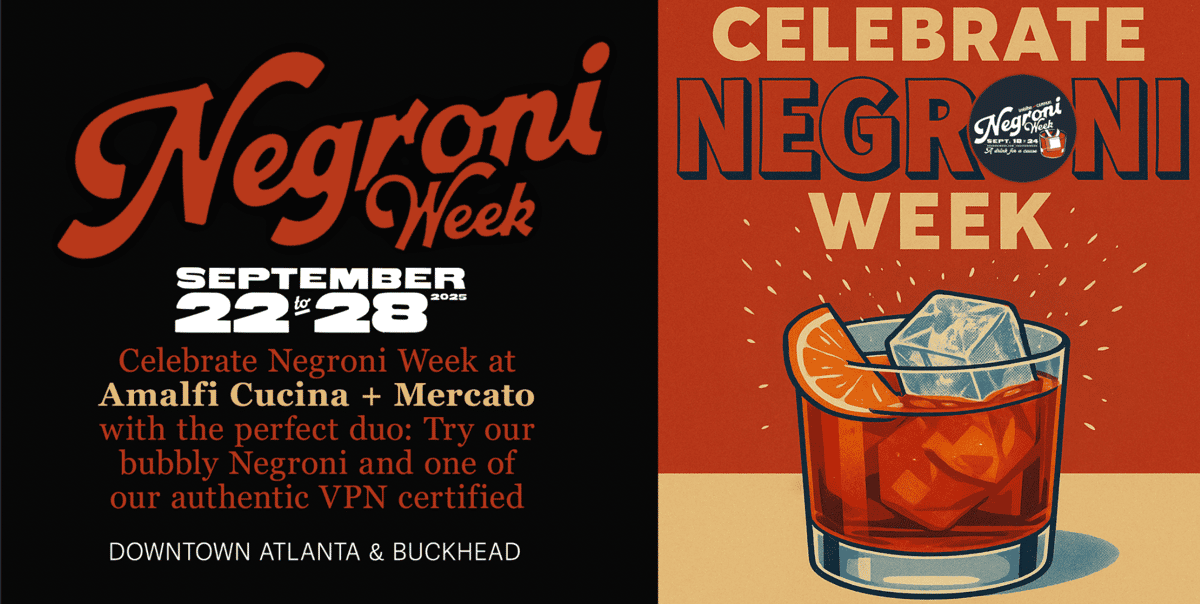 negroni week and Amalfi Atlanta Buckhead