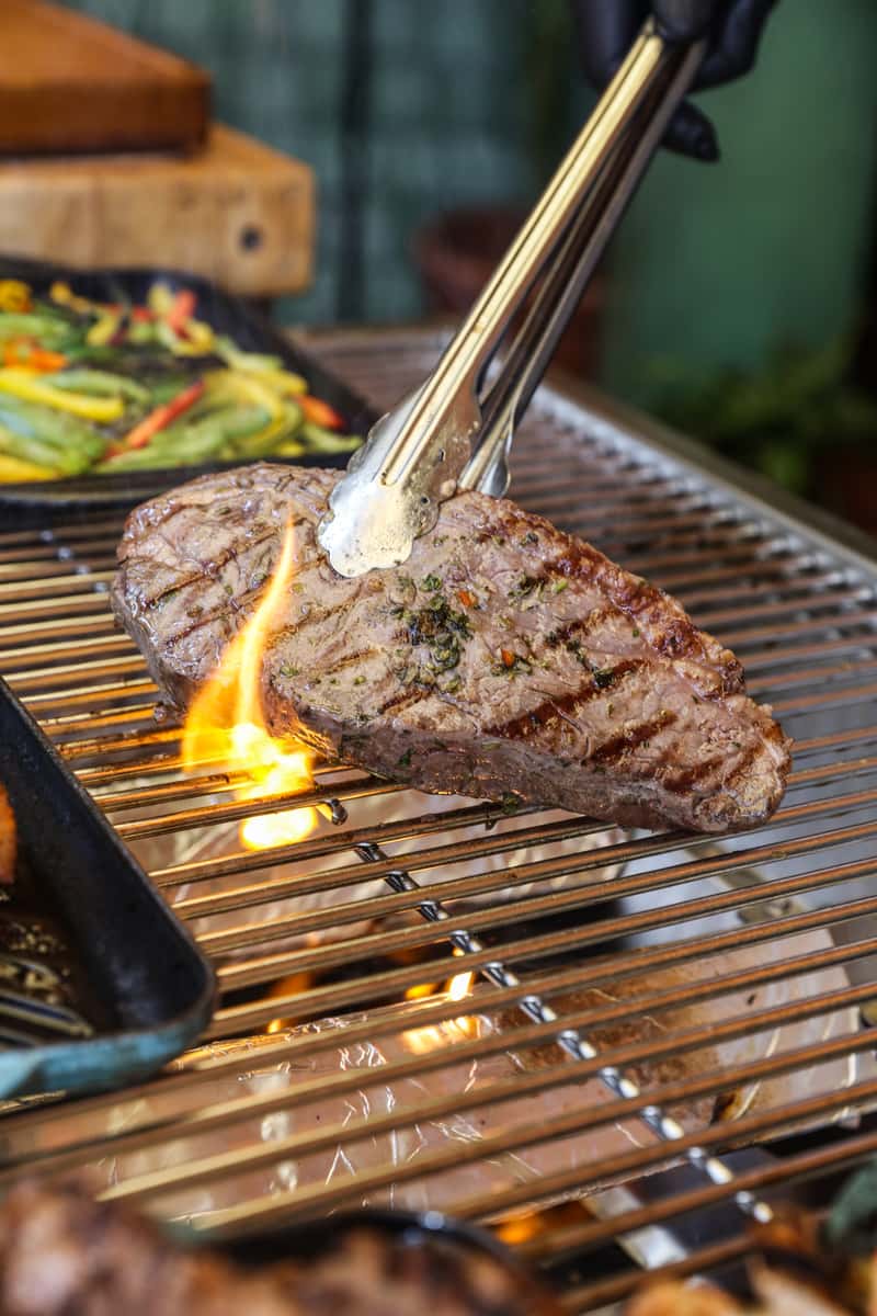 steak on a grill
