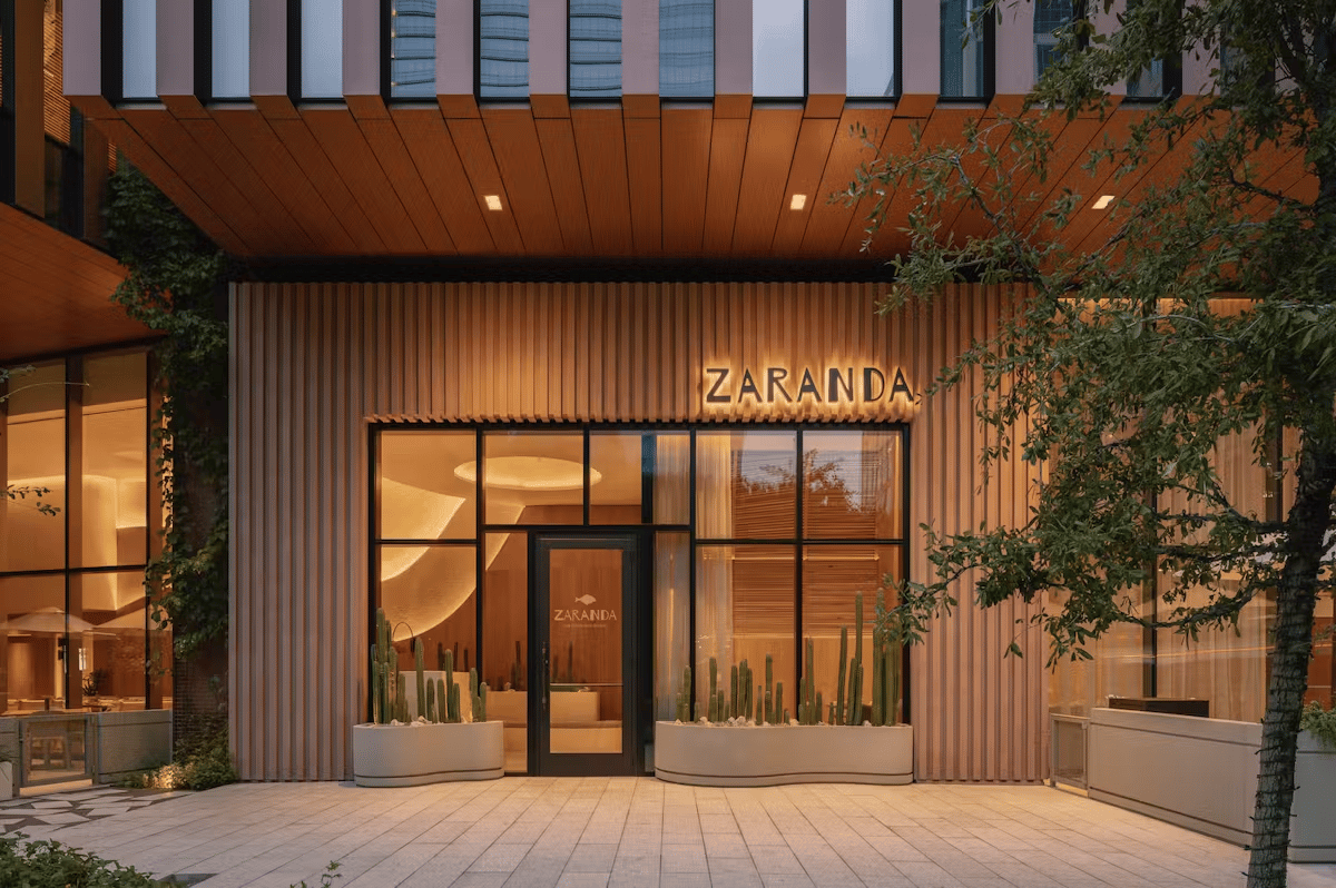 Front exterior and entrance of Zaranda's building
