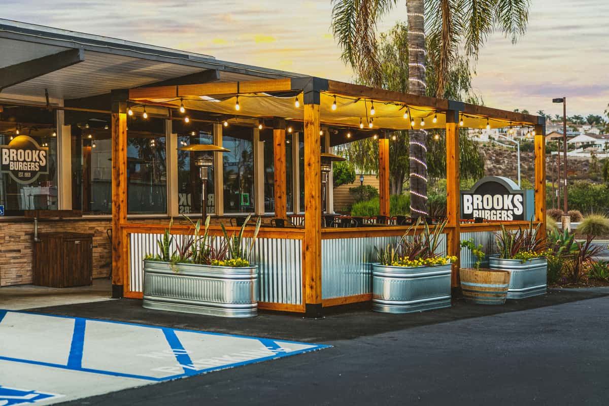 outdoor dining area