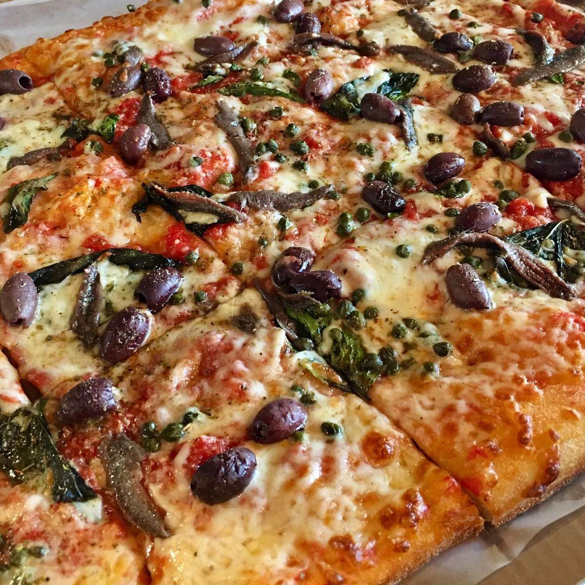 Roman style pizza