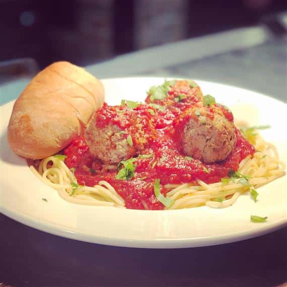 Spaghetti with meatballs