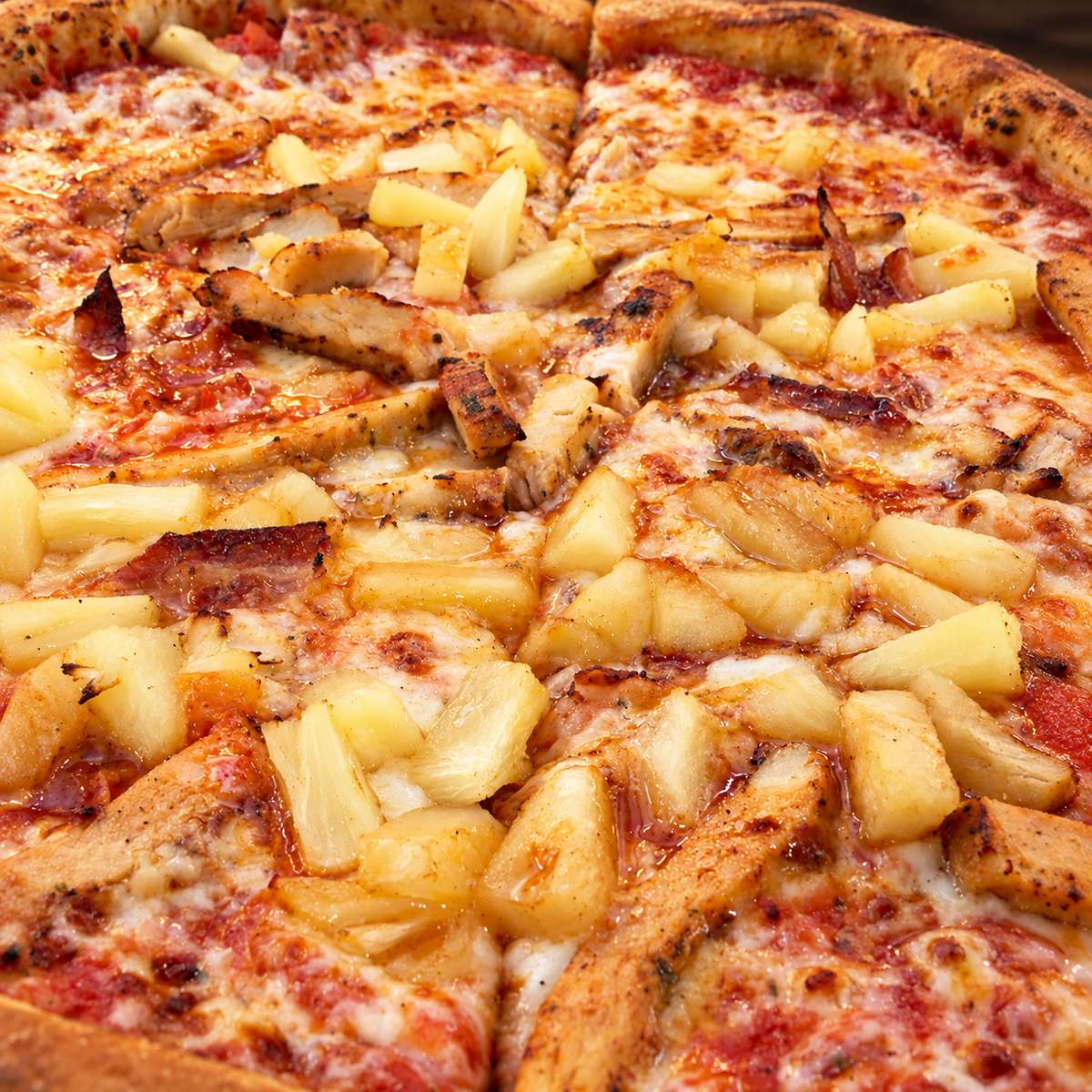 Authentic Pizza on a Warm Wooden Board