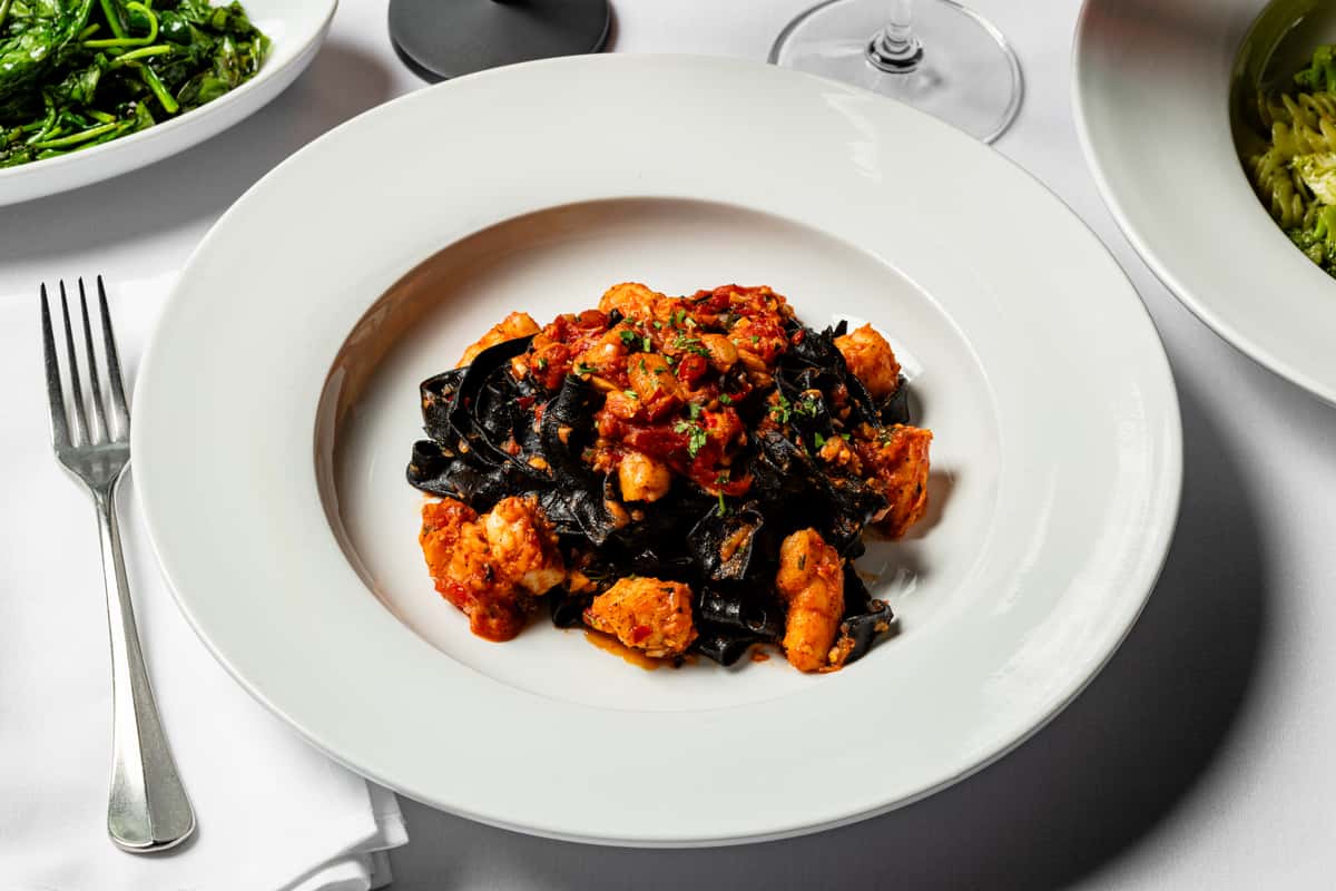seasonal mushrooms, guanciale, brodo di parmigiano