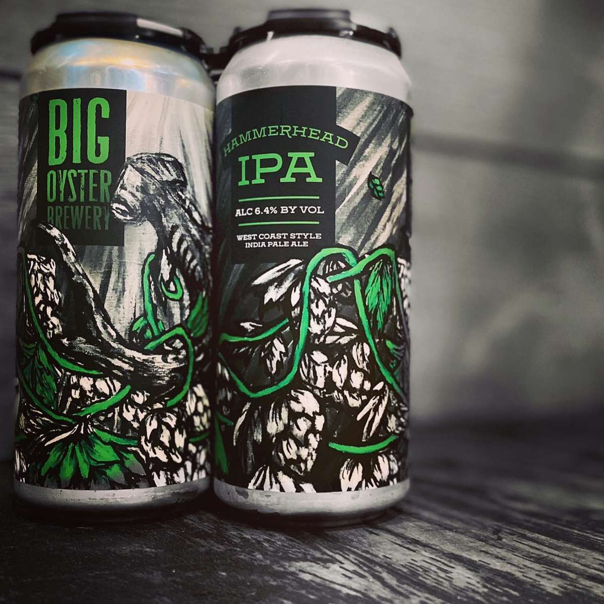 Big Oyster Brewery IPA cans