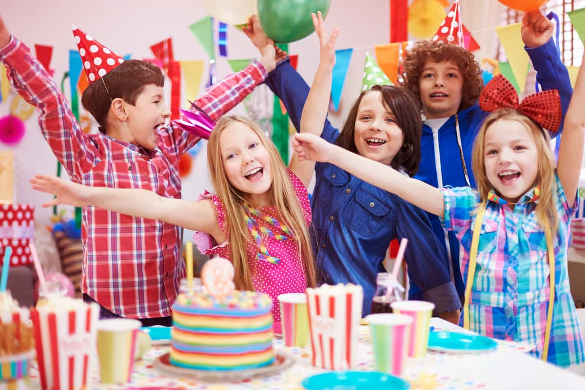 Kids celebrating a birthday party