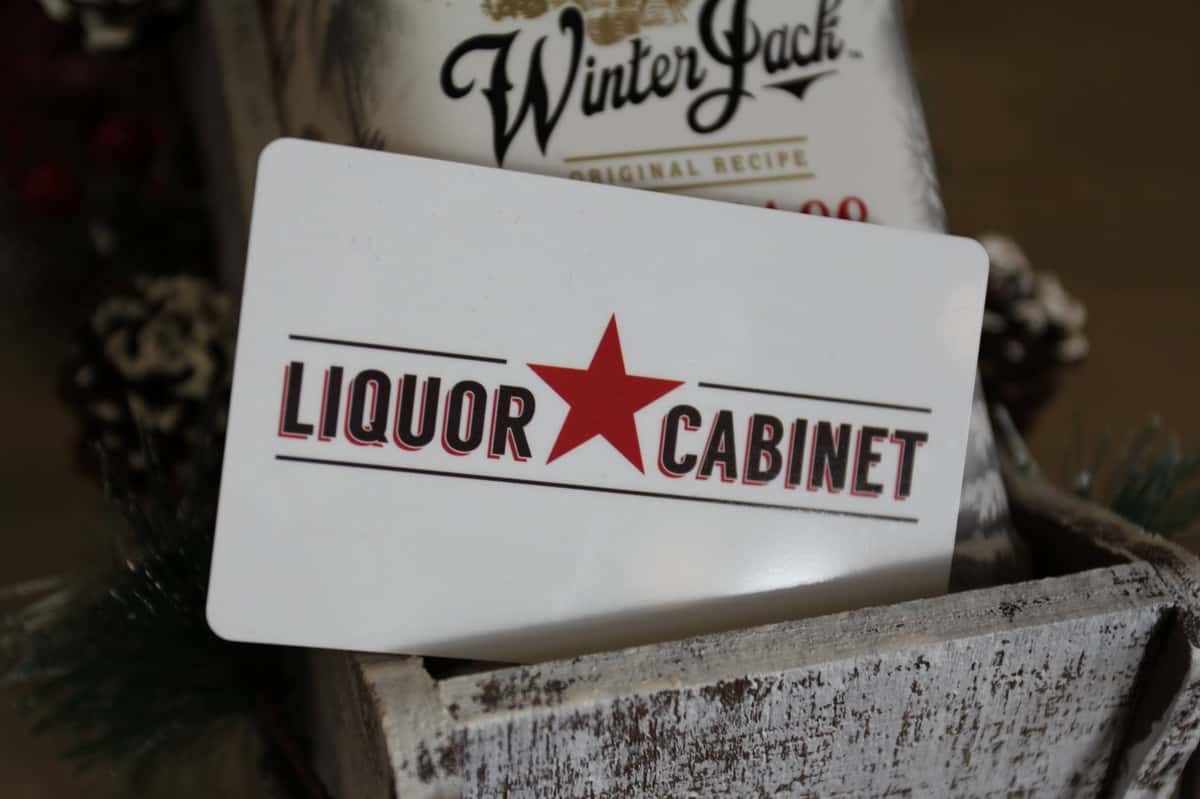 business cards that say liquor cabinet