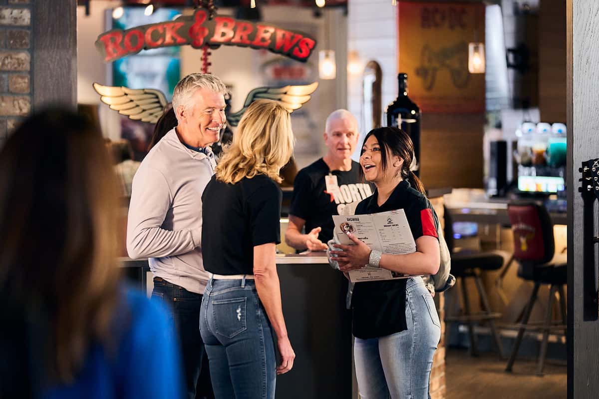 people drinking and dining together