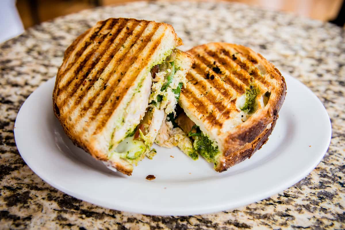 Grilled Chicken Breast, Spinach, Tomato, Provolone Cheese, and Pesto