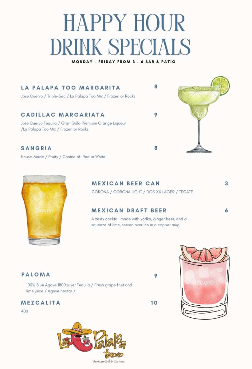 Happy Hour Drinks Specials