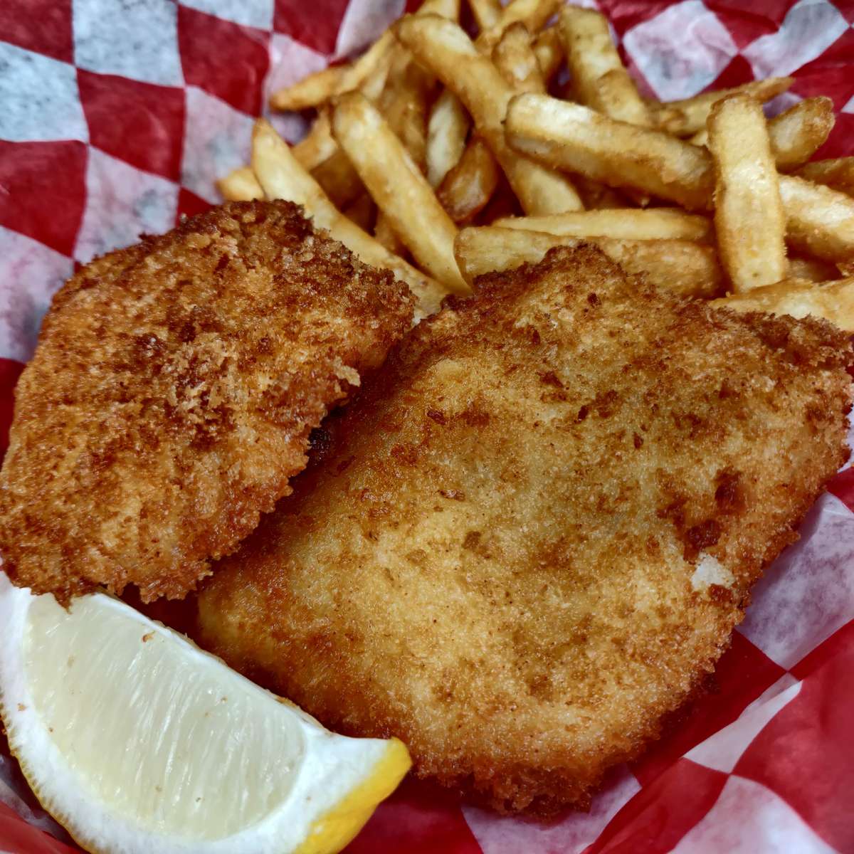 Cod Fish and Chip Lunch & Dinner Shipwreck Cafe American Restaurant in Olympia, WA