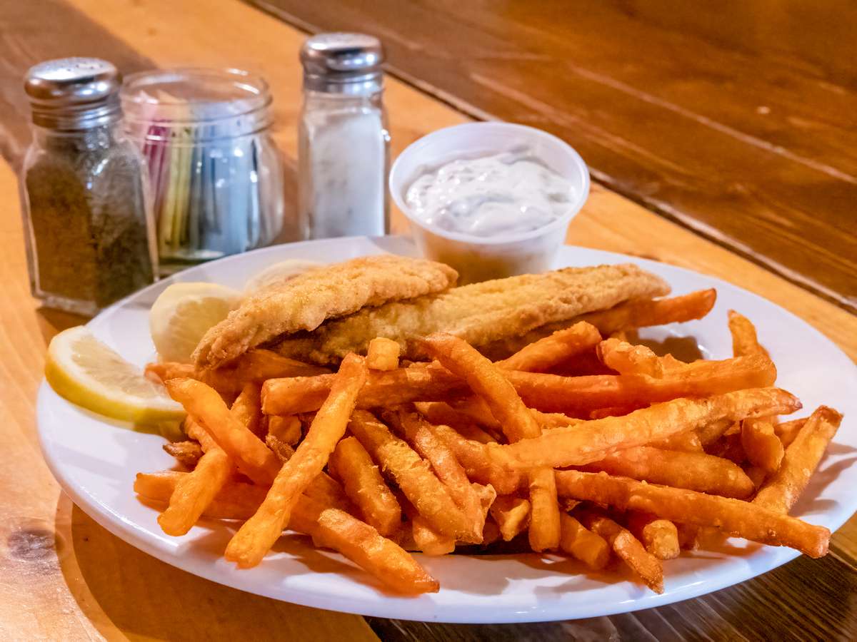 Fried Fish Basket - Chicken, Burgers & More - Adobe Springs - American  Restaurant in Silver City, NM
