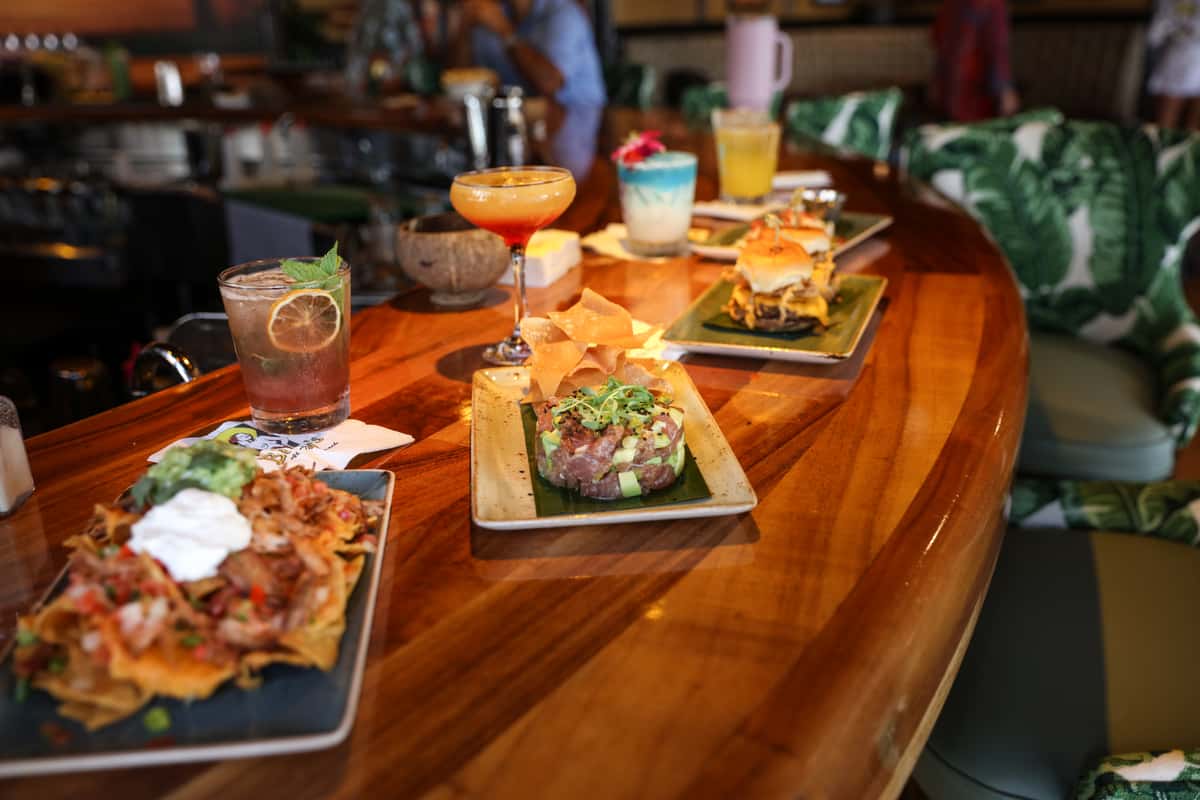 bar bites and drinks