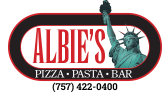Albie's. Pizza, pasta, bar. 757-422-0400.