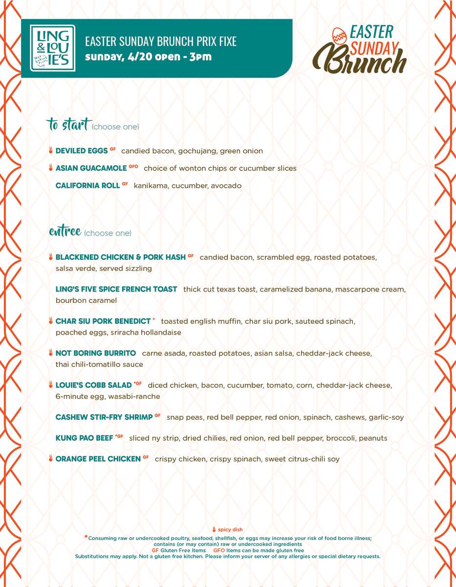 Easter Menu