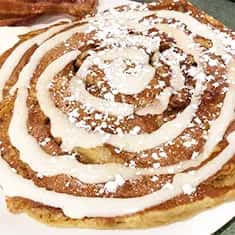 Sweet Potato Cinnamon Swirl Pancakes
