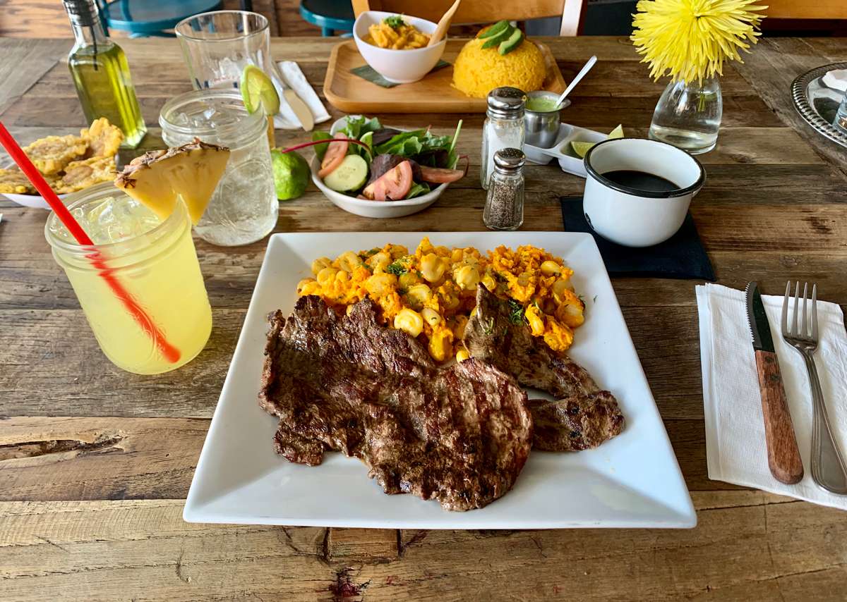 food on a table