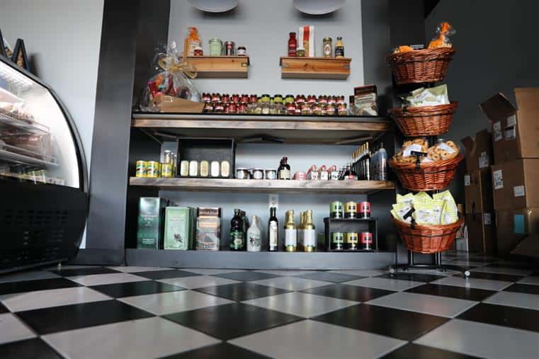 indoor deli with items to purchase