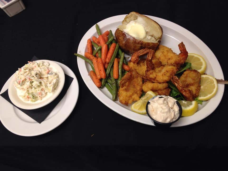 Fried shrimp plate from The Locale in Brownsburg