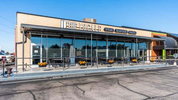 The Locale restaurant exterior on East Main Street in Brownsburg