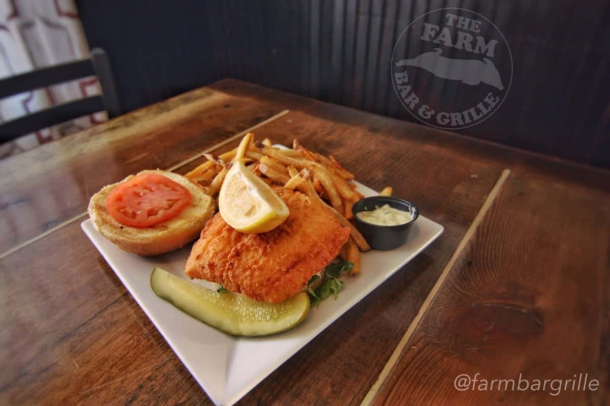Haddock Sandwich Menu The Farm Bar and Grille