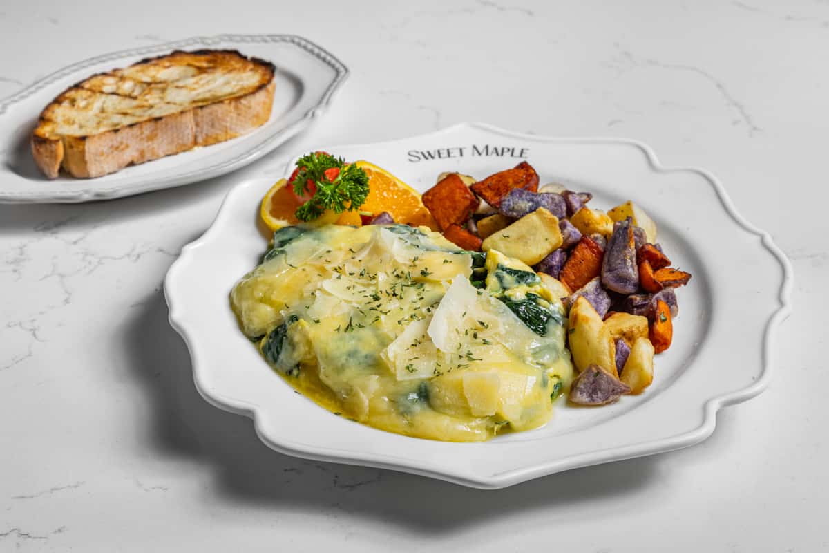 Snowed Spinach Omelet