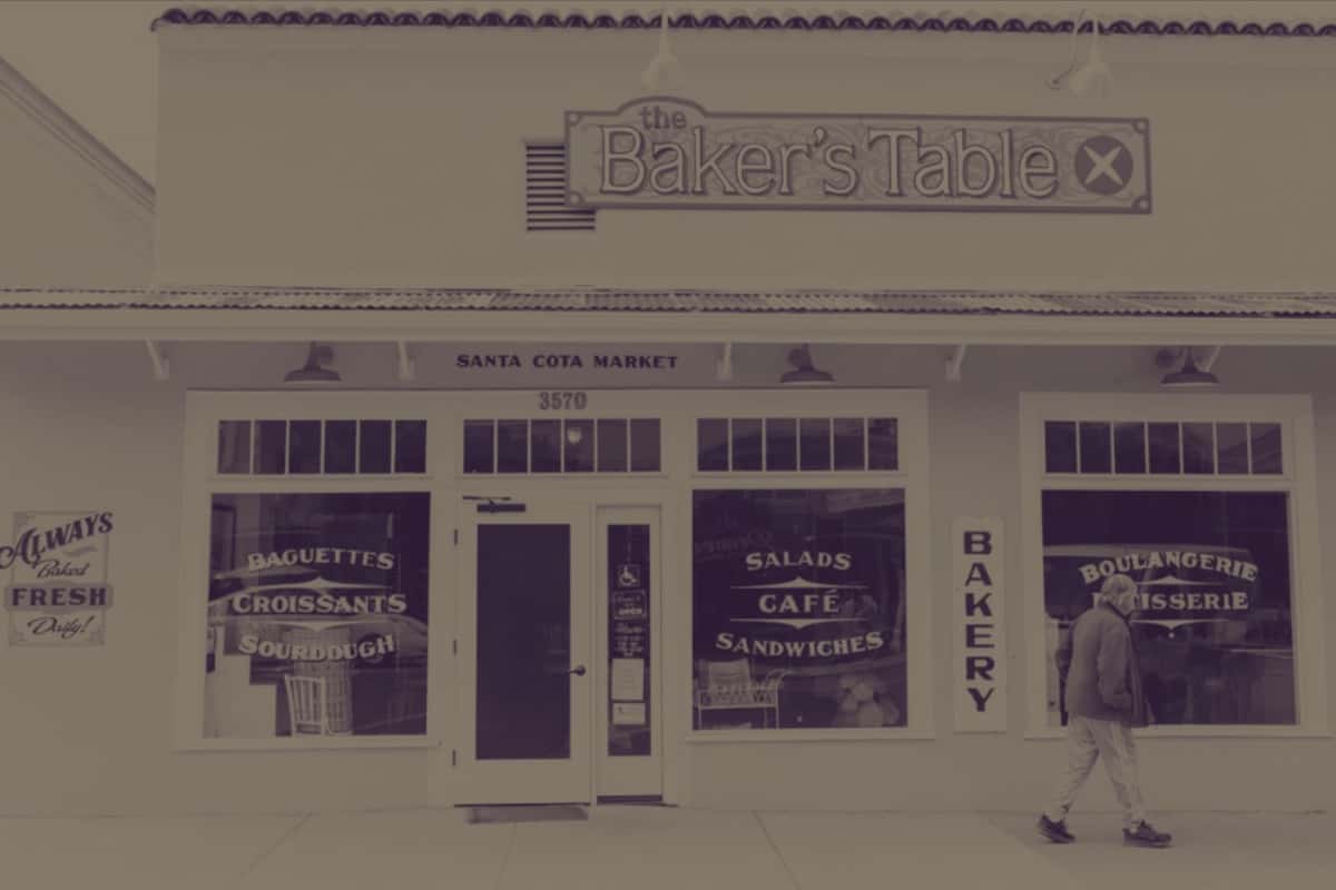 Old photo from the front of the restaurant