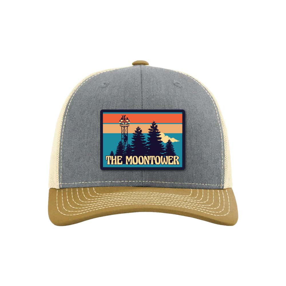 The Moontower logo on a trucker hat for sale