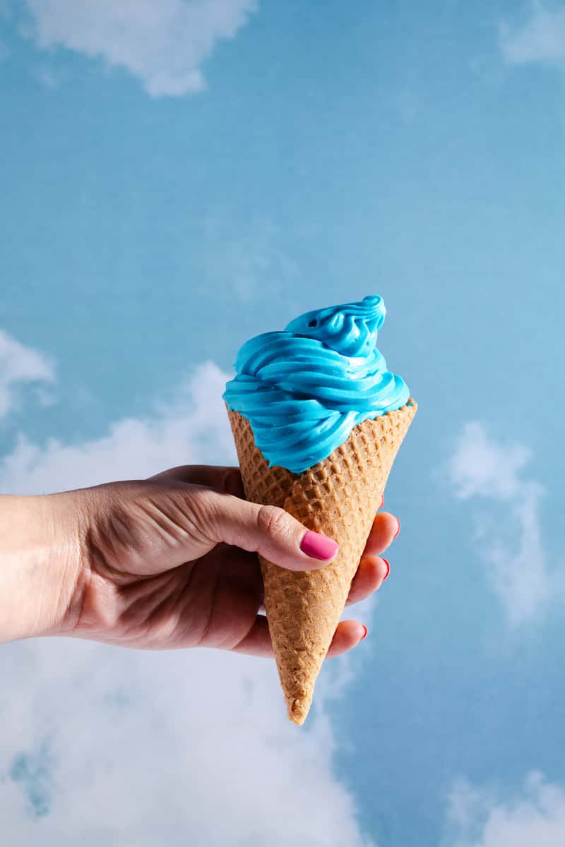 blue raspberry soft serve
