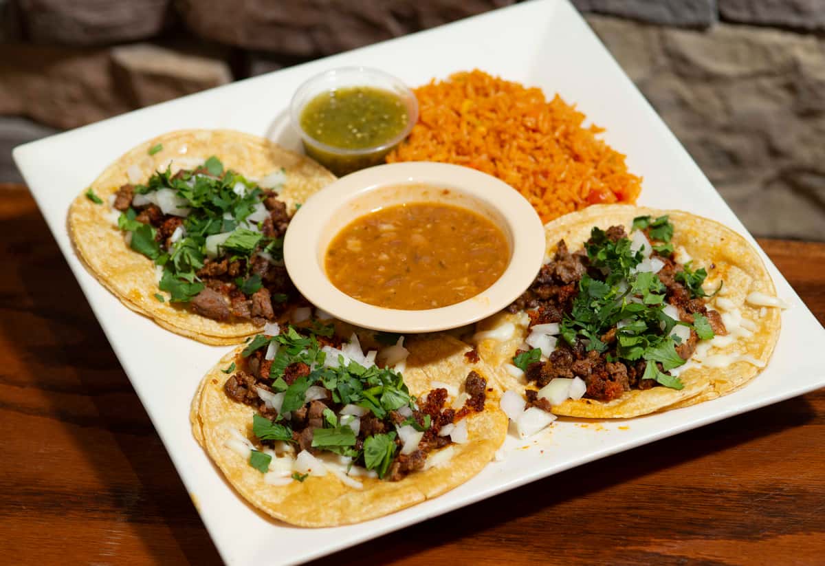 Tacos de la Calle* (Street Tacos) Main Mesquite Mexican Grill