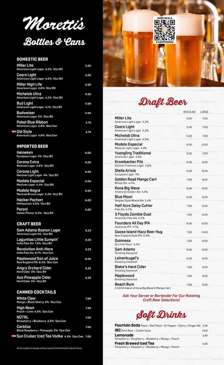 Morton Grove Fall Drink Menu