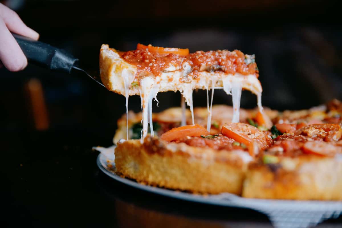 Deep Dish Pizza at Morett's