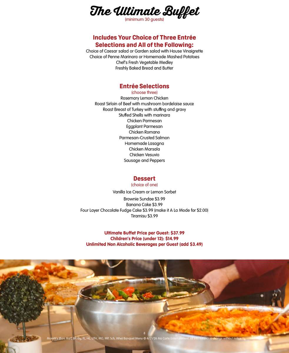 Banquets at Morettis