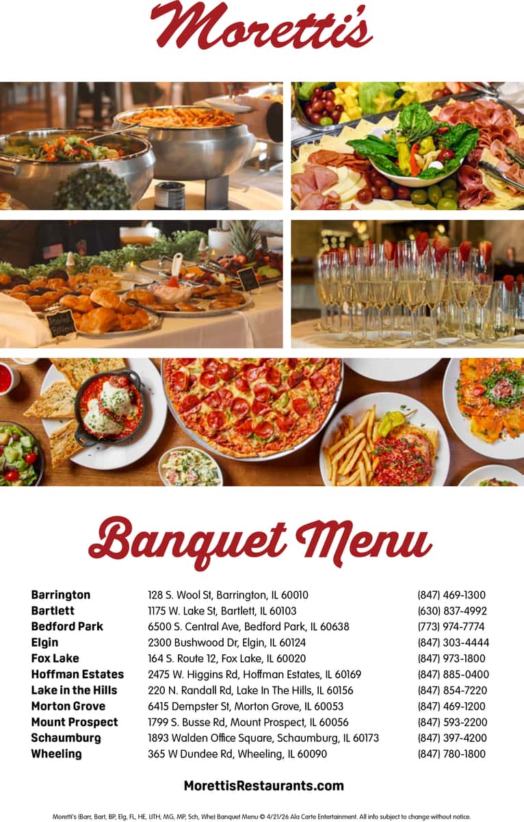 Banquets at Morettis