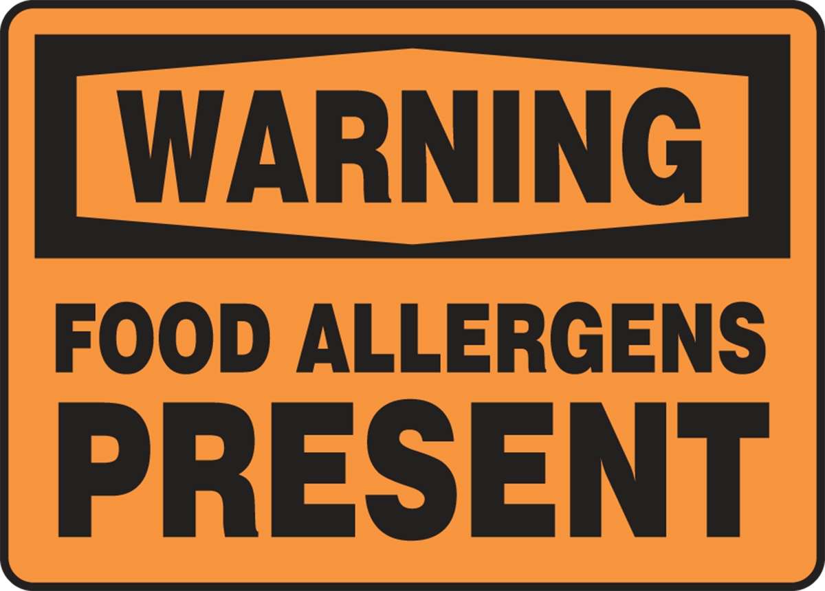 Allergens Warning